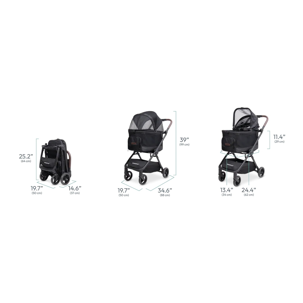 athens Bella 3-in-1 Pet Stroller